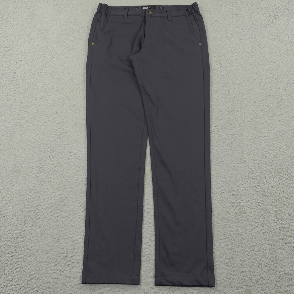 Barbell Apparel Mens 28x30 Charcoal Slim Athletic Fit Flex Commuter Chinos Gray